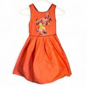 Baker By Ted Baker Orange Floral Dress Girls Size 8